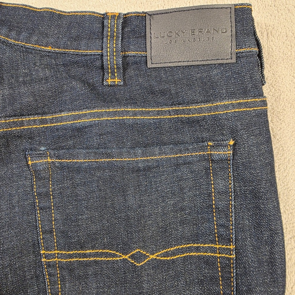 Lucky Brand Jeans Men 40x34 (Fits 40x28) Dark Wash 181 Relaxed Straight Workwear - Picture 11 of 12